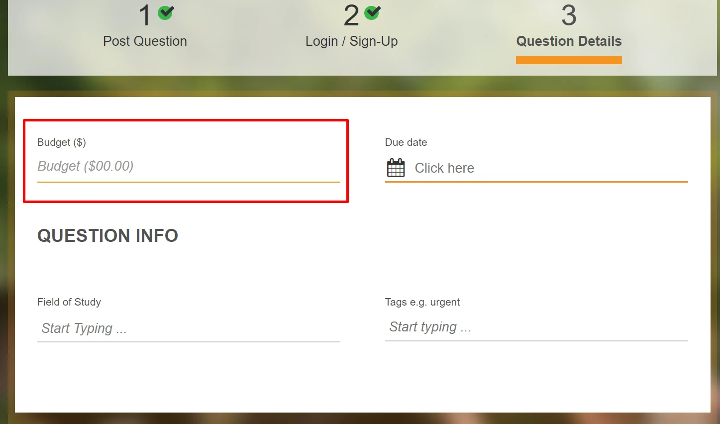 HomeworkMarket has a bidding system